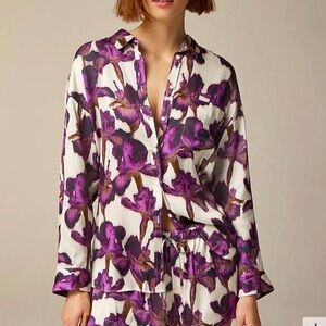 J. Crew - Soft shine pajama short set in iris floral